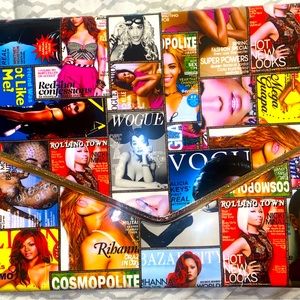 🎉🎉 New without tags magazine inspired clutch 🎉🎉